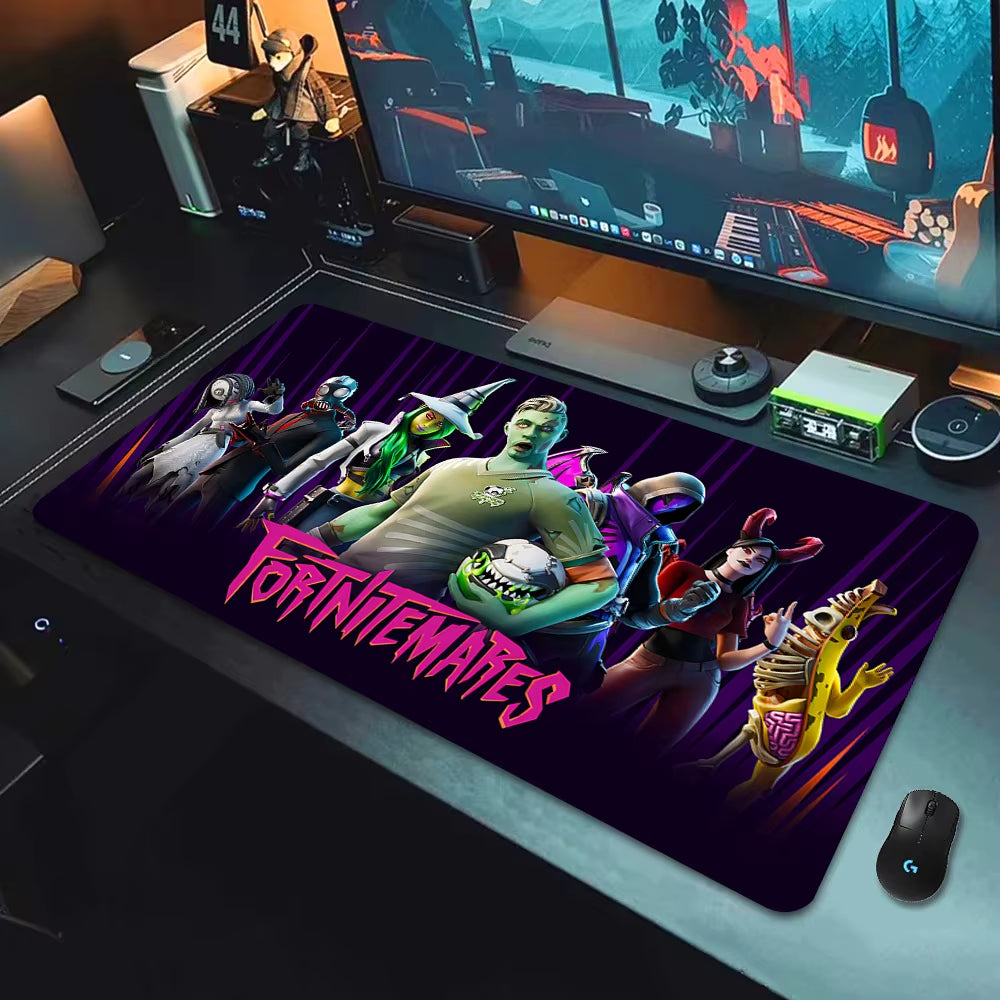 F-Fortnite Deskmat Gaming Mouse Pad Anime Mousepad Xxl Computer Accessories Desk Mat Mats Gamer Mause Office Offices Pc Desktop