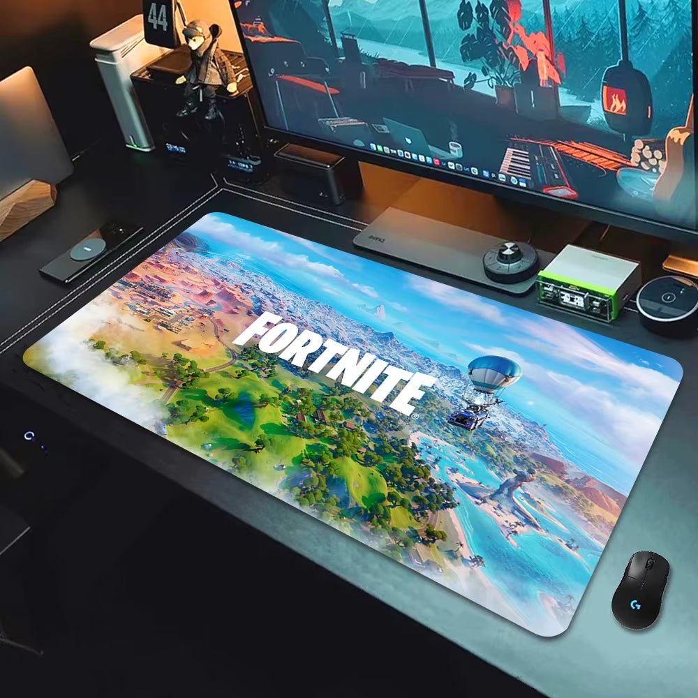 F-Fortnite Deskmat Gaming Mouse Pad Anime Mousepad Xxl Computer Accessories Desk Mat Mats Gamer Mause Office Offices Pc Desktop
