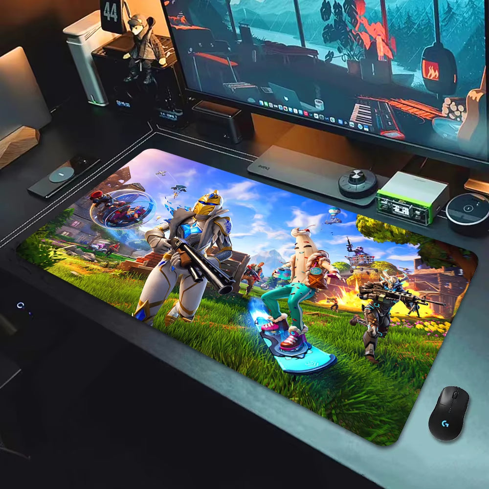 F-Fortnite Deskmat Gaming Mouse Pad Anime Mousepad Xxl Computer Accessories Desk Mat Mats Gamer Mause Office Offices Pc Desktop