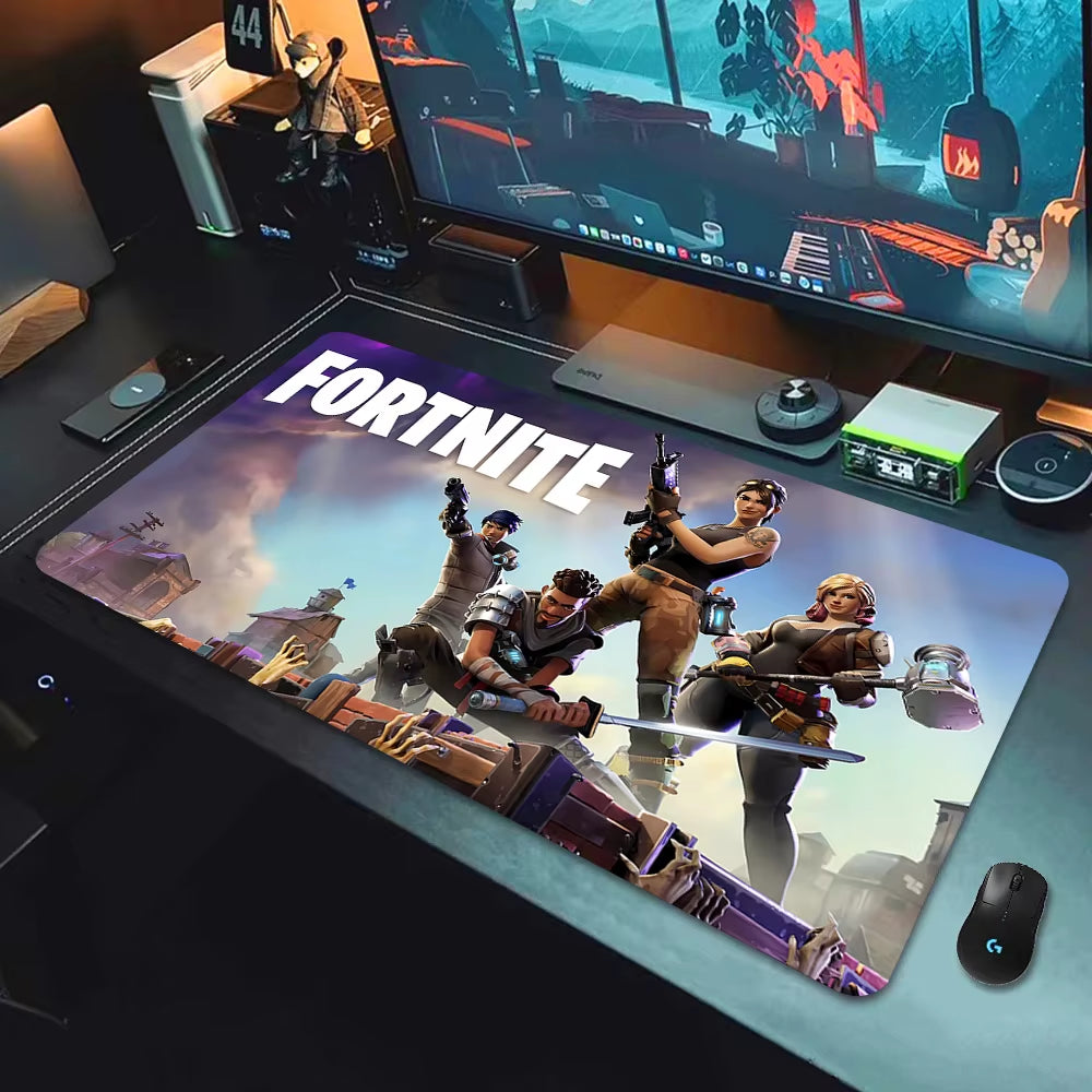 F-Fortnite Deskmat Gaming Mouse Pad Anime Mousepad Xxl Computer Accessories Desk Mat Mats Gamer Mause Office Offices Pc Desktop