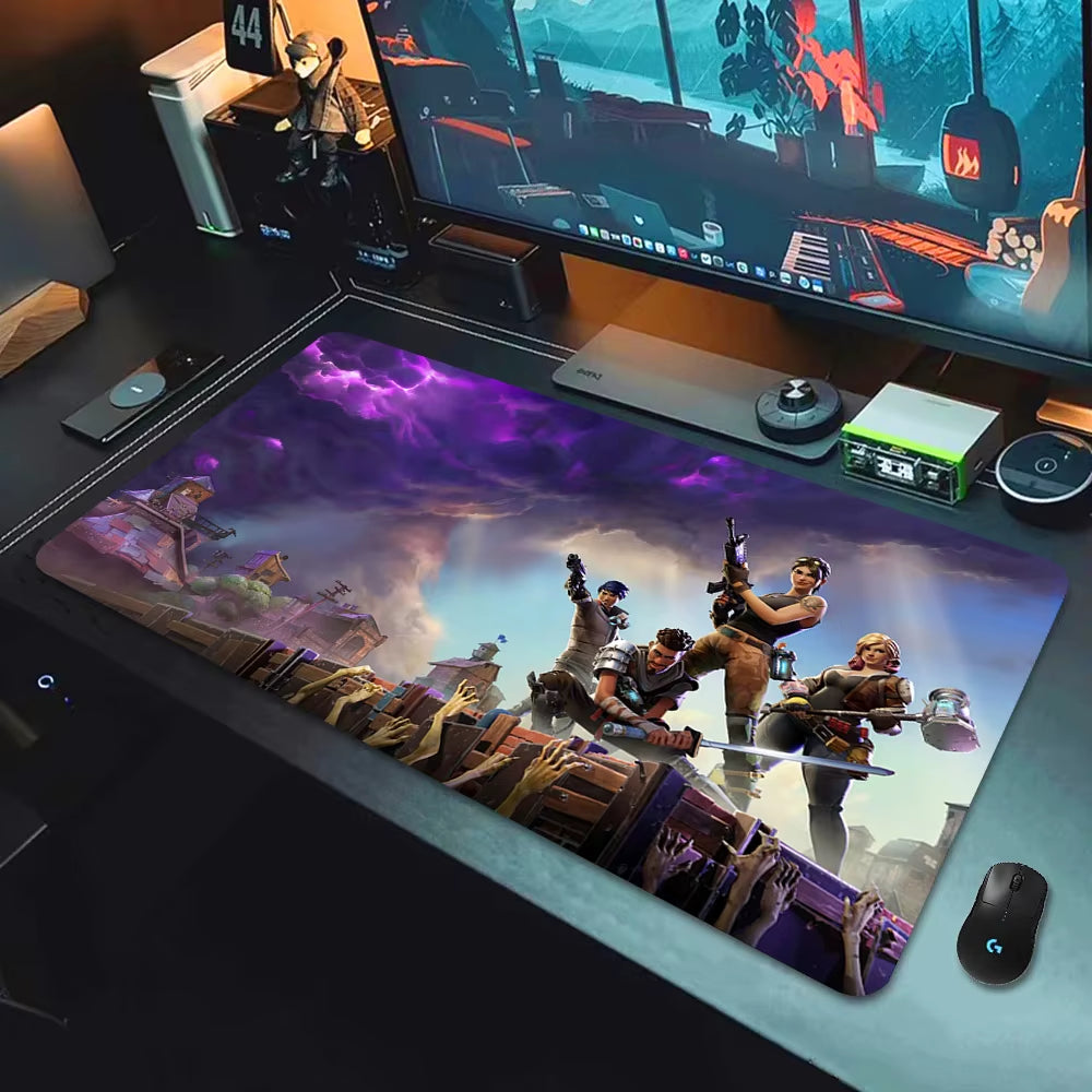 F-Fortnite Deskmat Gaming Mouse Pad Anime Mousepad Xxl Computer Accessories Desk Mat Mats Gamer Mause Office Offices Pc Desktop