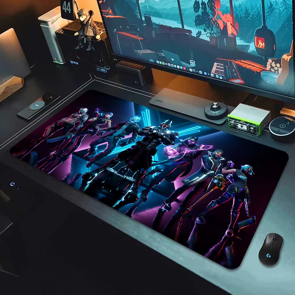 F-Fortnite Deskmat Gaming Mouse Pad Anime Mousepad Xxl Computer Accessories Desk Mat Mats Gamer Mause Office Offices Pc Desktop