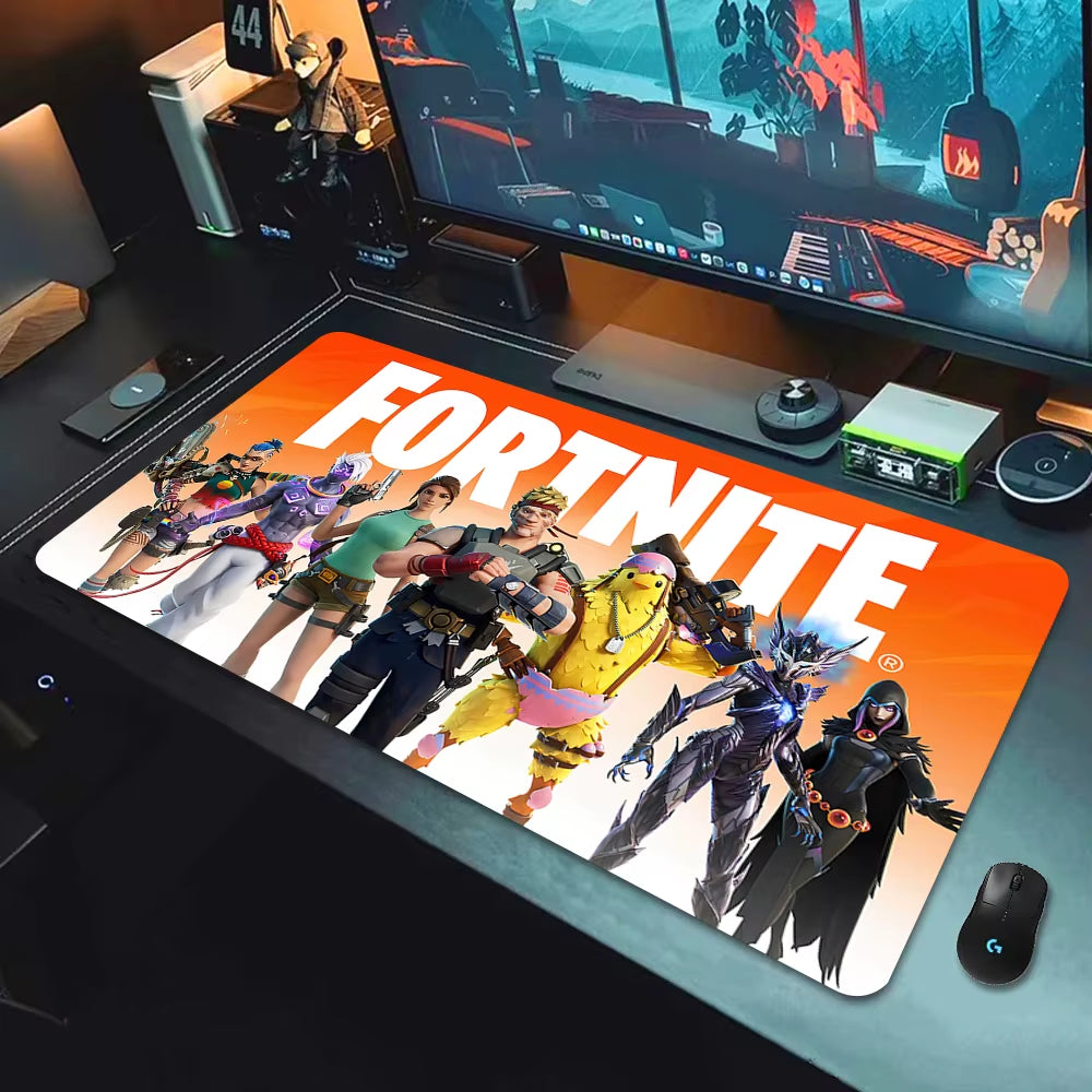 F-Fortnite Deskmat Gaming Mouse Pad Anime Mousepad Xxl Computer Accessories Desk Mat Mats Gamer Mause Office Offices Pc Desktop