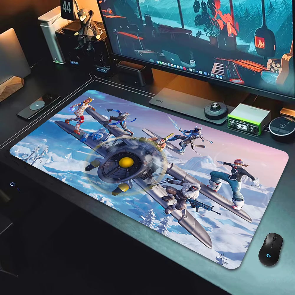 F-Fortnite Deskmat Gaming Mouse Pad Anime Mousepad Xxl Computer Accessories Desk Mat Mats Gamer Mause Office Offices Pc Desktop