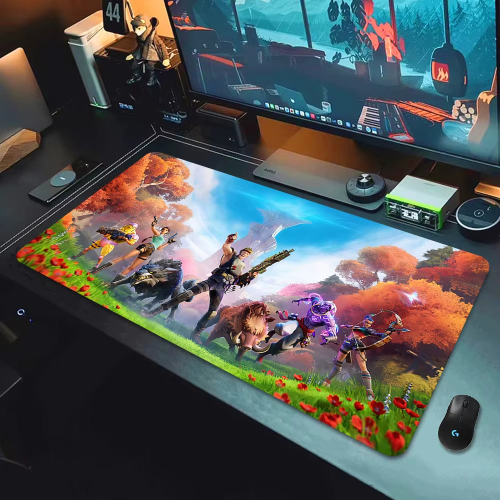F-Fortnite Deskmat Gaming Mouse Pad Anime Mousepad Xxl Computer Accessories Desk Mat Mats Gamer Mause Office Offices Pc Desktop