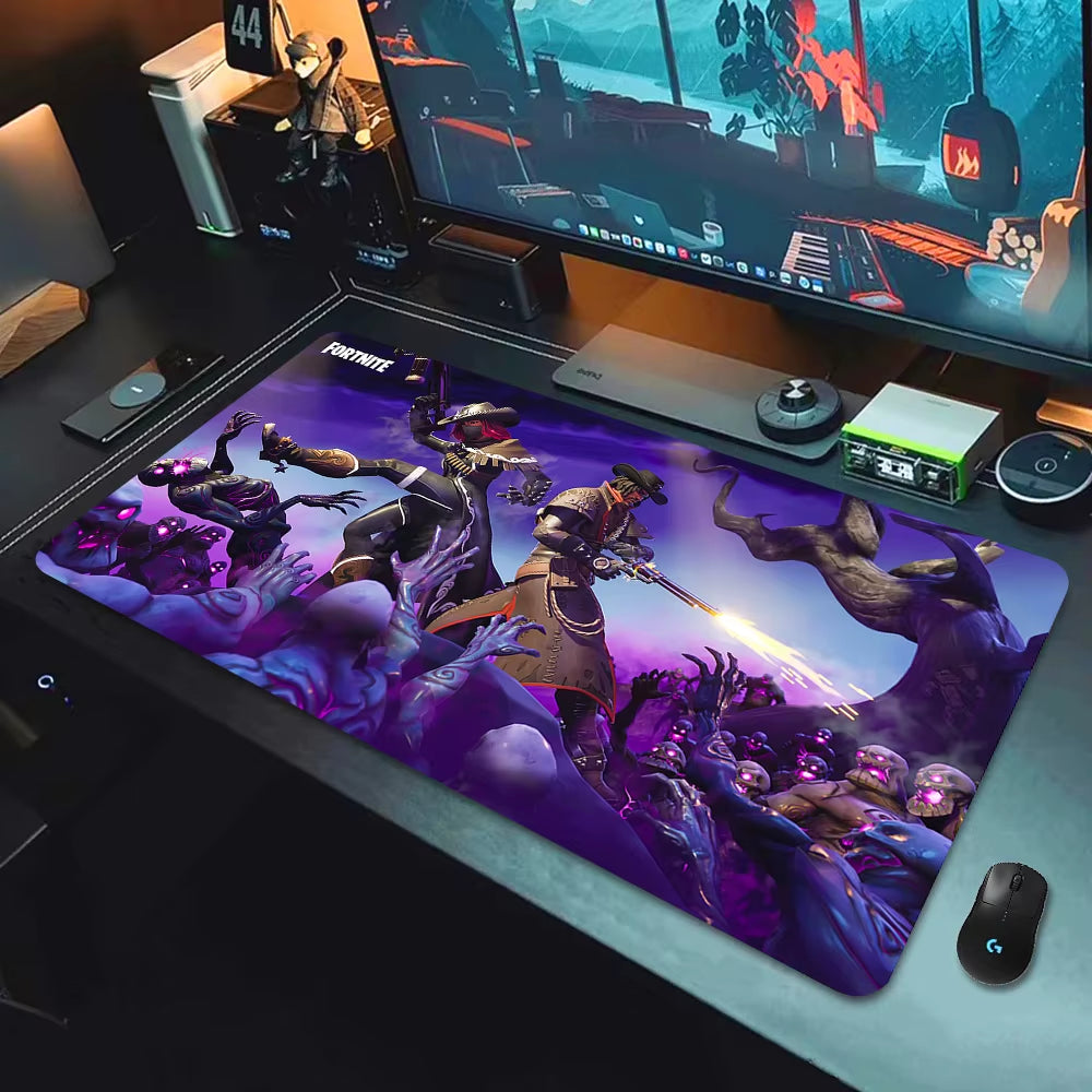 F-Fortnite Deskmat Gaming Mouse Pad Anime Mousepad Xxl Computer Accessories Desk Mat Mats Gamer Mause Office Offices Pc Desktop